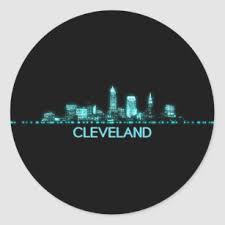 (view all cleveland ohio skyline silhouette). Cleveland Skyline Stickers 100 Satisfaction Guaranteed Zazzle