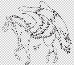 Learn how to draw cartoon pegasus with us. Line Art Drawing Coloring Book Horse Pegasus Outline Horse Child Mammal Png Klipartz