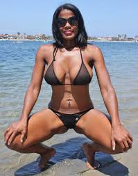 Malibu Strings Black Sheer Bikini San Diego - YummyBikini