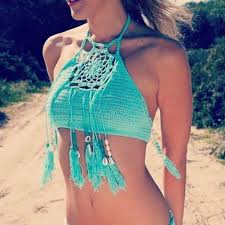 Maybe you would like to learn more about one of these? Buy Women Lady Crochet Knit Swimwear Swimsuit Bikini Halter Top Pure Handmade At Affordable Prices Free Shipping Real Reviews With Photos Joom