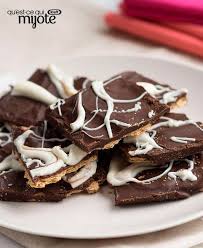 Douceurs Au Chocolat Et Au Beurre D Arachide Recette Chocolate Treats Recipes Chocolate Treats Chocolate Graham Crackers