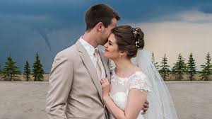 Specializing in savannah area wedding photography, we are available to photograph every part of your special day. Newlyweds Wedding Photo Includes A Funnel Cloud Abc News