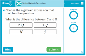 Select one or more questions using the checkboxes above each question. Interactive Math Lesson Writing Algebraic Expressions