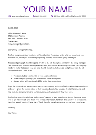 Minimalist Purple Rg Cover Letter Template Free Professional Cover Letter Cover Letter Template