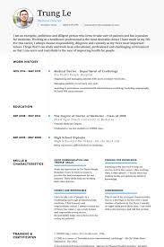 Sample resumes of medical doctors show skills like measuring and recording patients' vital signs, such as height, weight, temperature, blood pressure, pulse, and respiration; Cv Template Medical Doctor Cvtemplate Doctor Medical Template Doctor Medical Medical Resume Examples