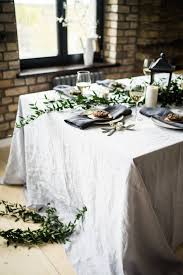 Linen Tablecloth From 100 Natural Softened Linen Linen Tablecloth Is Chic And Modern You Can Combine It W Wedding Table Linens Table Cloth Large Tablecloths