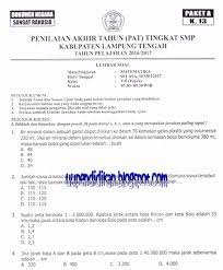 Organ gerak hewan dan manusia kelas v tahun pelajaran 2017/2018. Naskah Soal Pat Ukk Matematika Kelas 7 Smp Mts Tahun 2018