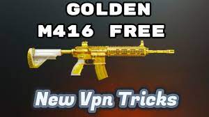 New Vpn Trick Get Free M416 Golden Skin And Premium Crate Coupon In Pub Mobile Tricks Mobile Phone Game Mobile Skin