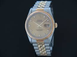 Rolex datejust gold diamond dial. Rolex Datejust Champagne Diamond 16233 Filipucci