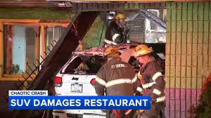 SUV plows into Southwest Philadelphia restaurant Taste OHome and catches  fire - 6abc Philadelphia