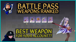 In genshin impact, there are various types of weapons that can be used during your adventures. Genshin Impact Battle Pass Weapon Tier List Which Weapon To Choose And Why Youtube