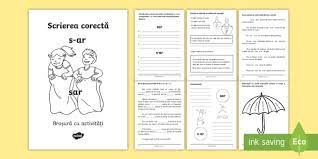 Sunt foarte importante pentru examenul final. Scrierea CorectÄ Sar S Ar BroÈurÄ Cu ActivitÄÈi