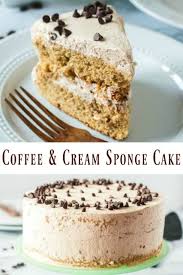 Layers Of Coffee Infused Sponge Cake Wrapped In A Fluffy Mocha Whipped Cream This Cake Is A Coffee Lover S Dre Coffee Cake Recipes Almond Cakes Coffee Dessert