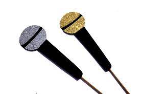 Photo Booth Props Glitter Microphones Set Of 2 Silver And Gold Glitter Photobooth Props Photo Booth Props Diy Photo Booth Photo Booth
