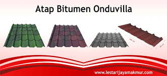 Info lebih lanjut mengenai atap bitumen gelombang onduline dan genteng onduvilla untuk pilihan warna spesifikasi ukuran juga harga terbaru segera hubungi kami ; Harga Atap Bitumen Onduvilla Terbaru Termurah Lestari Jaya Makmur