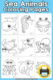 Free printable ocean and sea animals coloring pages. Sea Animals Coloring Pages Sea Animals Sea Animals Coloring Pages Animal Coloring