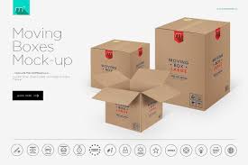 Moving Boxes Mock Up By Mesmeriseme Pics On Creativemarket Moving Boxes Branding Mockups Mockup