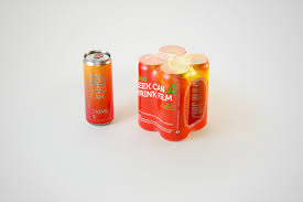 4 Four Shrink Film Pack With Sleek Can 330ml Without Wrinkles Professional Packaging 3d Model Pack Canning Shrink Film Wrinkles