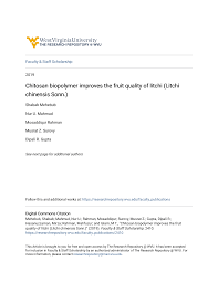 Chitosan biopolymer improves the fruit quality of litchi (Litchi chinensis  Sonn.)