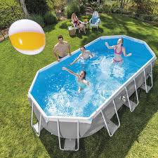 Kit Piscine Prism Frame Ovale Intex 5 03 X 2 74 X 1 22 M