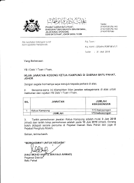 Pertukaran itu turut membabitkan jawatan pegawai daerah segamat. Kompleks Penghulu Mukim 10 Kg Bahru Home Facebook