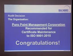 PPMC continues to be ISO certified.