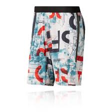 Details About Reebok Mens Crossfit Printed Speed Short Black Blue Red White Sports Gym