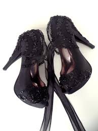 Embellished Lace Wedding Shoes Black Satin Embroidered Bridal Etsy In 2020 Black Wedding Shoes Wedding Shoes Lace Bride Shoes