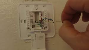 Remove the old thermostat unit from its holder plate. Hvac Thermostat Install Youtube