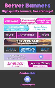 Server banners, logos, icons, buycraft packs, overlays, and more!!! Free Static Server Banners 7 Styles Psd Mc Market