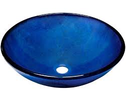 644 foil undertone blue glass vessel sink