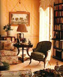 3 Furnishing English Country Sitting Room With The Muted Green And Yellows The Chair Has The D Country Living Room English Decor Country Style Living Room