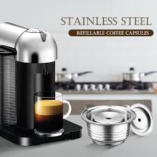 Maybe you would like to learn more about one of these? 230 Ml Stainless Steel Coffee Capsules Set Reusable Capsule Coffer Set For Nespresso Vertuoline Gca1 Delonghi Env135 Walmart Com Walmart Com