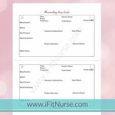 Either you can make your own flash cards by using index cards or buy some. Pharmacology Drug Card Template Etsy