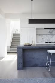 Australian Design Modern Sleek Kitchen Minimal Kitchen Calacatta Marble Backsplash Concr Minimalist Kitchen Design Modern Kitchen Design Minimalist Kitchen