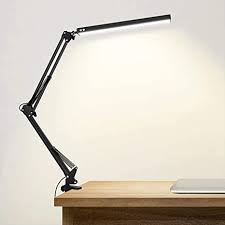This swing arm lamp is adjustable to different heights where it has four balanced springs for better adjustments. Led Desk Lamp With Clamp Adjustable Swing Arm Desk Lamp 10w Eye Care Dimmable Office Light 3 Color Modes 10 Brightness Levels Modern Architect Table Lamp For Study Reading Office Work Black Amazon Com