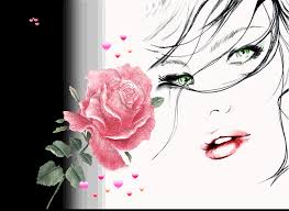 Résultat de recherche d'images pour "gifs tendres pensées avec fleurs"