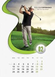 Golf Play Wall Calendar A3 2020 V02 Ad Wall Ad Play Golf Calendar