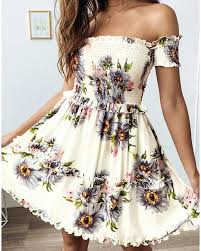 Robbie bee sleeveless floral lace midi fit & flare dress. Women S Off Shoulder Floral Dress Off Shoulder Floral Dress Stylicy Usa