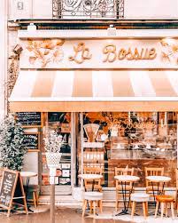Ranging in color from a blush pink/peach to a creamy beige, cafe au laits are usually darker towards the center and fade to an elegant, pale shade towards the outside. 29 Cute Cafes In Paris Pretty Cafes You Should See Dymabroad