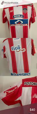 >80% items are new · returns made easy · top brands Junior De Barranquilla Liga Aguila New Balance Shirts Tees Short Sleeve New Balance Red Man Shop Things To Sell