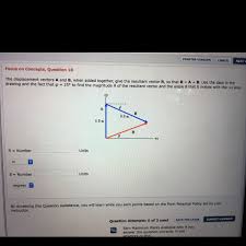 Oct 24, 2005 #6 chi meson. The Displacement Vector A And B When Added Together Give The Resultant Vector R So That R A B Use Brainly Com