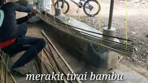 Bambu sama benang alat : Membuat Merakit Krei Tirai Bambu Youtube