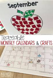Calendar Activities Traceable Monthly Calendars For Students Practice Tracing Numbers Each Month W Student Calendar Inspired Elementary Kindergarten Calendar