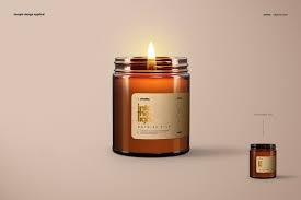 Amber Jar Candle Mockup Set Candle Mockup Amber Jar Candle Amber Jars