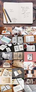 25 Free Psd Templates To Mockup Your Sketches Drawings Psd Template Free Note Pad Design Free Graphics