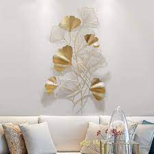 Coppercutts sunburst wall plaque 4.5 rustic southwest style copper and wood. Amazon Com Jiner Creative Ginkgo Leaf Metal Wall Art Large Decorative Metal Wall Sculpture Art Hanging Decor 128x76cm 50 X30 Gold Home Kitchen