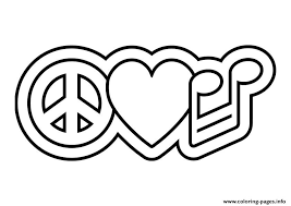 Download all the pages and create your own coloring book! Peace Love Music Symbol Coloring Pages Printable