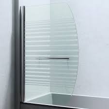 Tempered 6mm Privacy Frosted Glass Curved Over Bath Shower Screen Panel C112s Shower Bath Shower Screen Bath Shower Screens