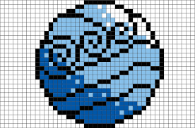 Avatar Last Airbender Water Tribe Symbol Pixel Art Pattern Pixel Art Pixel Art Grid